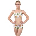 Background-with-owls-leaves-pattern Layered Top Bikini Set View1