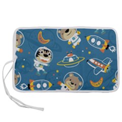 Seamless-pattern-funny-astronaut-outer-space-transportation Pen Storage Case (s) by Simbadda