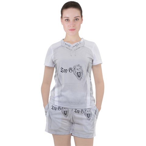 (2)dx Hoodie  Women s Tee And Shorts Set by Alldesigners