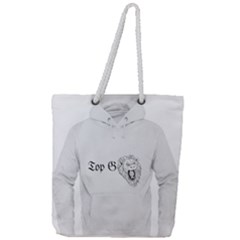 (2)dx Hoodie  Full Print Rope Handle Tote (large) by Alldesigners