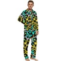 Seamless Leopard Wild Pattern Animal Print Men s Long Sleeve Velvet Pocket Pajamas Set View2