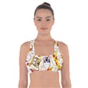 Vector Seamless Pattern Nice Animals Cartoon Cross Back Sports Bra View1