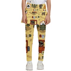 Seamless Pattern Funny Ranger Cartoon Kids  Skirted Pants by Simbadda