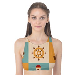 Nautical Elements Collection Tank Bikini Top by Simbadda