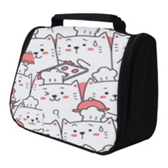 Cute-cat-chef-cooking-seamless-pattern-cartoon Full Print Travel Pouch (small) by Simbadda