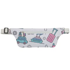 Transportation Seamless Pattern Active Waist Bag by Simbadda