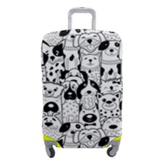 Seamless-pattern-with-black-white-doodle-dogs Luggage Cover (small) by Simbadda