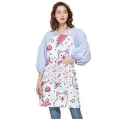 Cute-animals-seamless-pattern-kawaii-doodle-style Pocket Apron by Simbadda