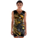 Yin-yang-owl-doodle-ornament-illustration Wrap Front Bodycon Dress View1