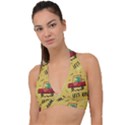 Childish-seamless-pattern-with-dino-driver Halter Plunge Bikini Top View1