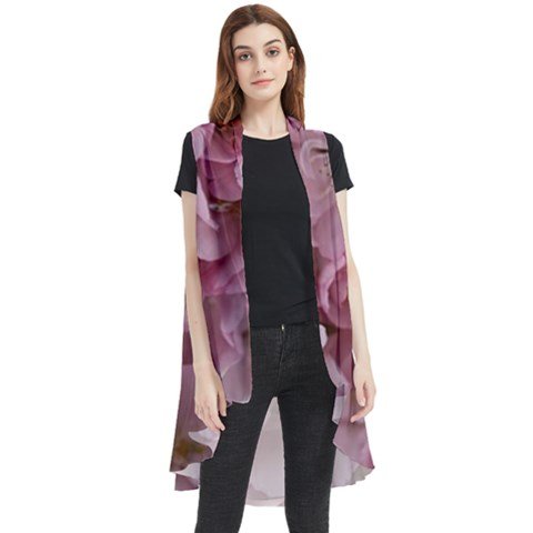 Cherry-blossoms Sleeveless Chiffon Waistcoat Shirt by Excel