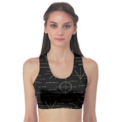 Abstract-math Pattern Fitness Sports Bra by Simbadda