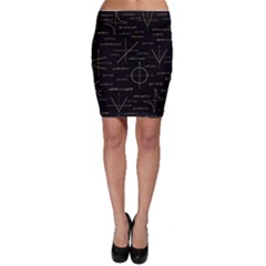 Abstract-math Pattern Bodycon Skirt by Simbadda