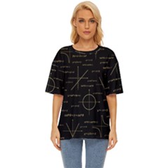 Abstract-math Pattern Oversized Basic Tee by Simbadda