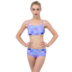 Seamless-pattern-pastel-galaxy-future Layered Top Bikini Set by Simbadda