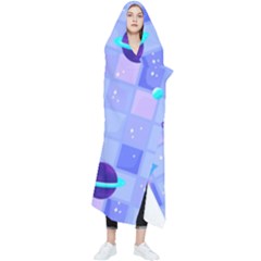 Seamless-pattern-pastel-galaxy-future Wearable Blanket by Simbadda