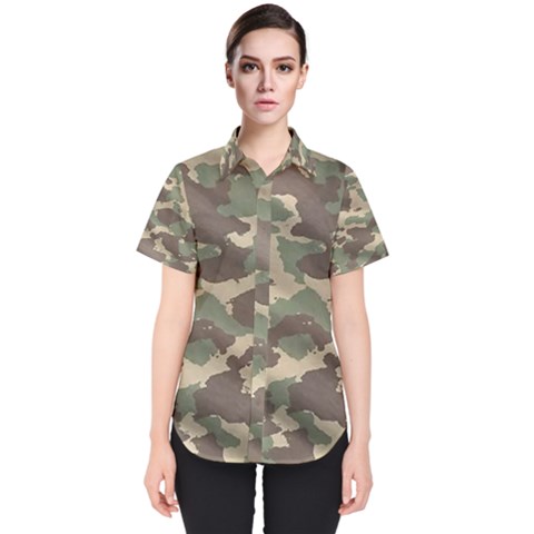 Camouflage Design Women s Short Sleeve Shirt by Excel