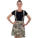 Camouflage Design Velvet Suspender Skater Skirt View1