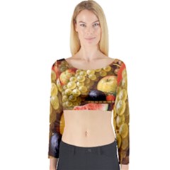 Fruits Long Sleeve Crop Top by Excel