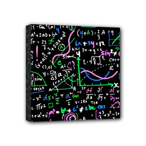 Math-linear-mathematics-education-circle-background Mini Canvas 4  X 4  (stretched) by Simbadda