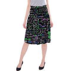 Math-linear-mathematics-education-circle-background Midi Beach Skirt by Simbadda