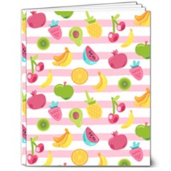 Tropical-fruits-berries-seamless-pattern 8  X 10  Softcover Notebook by Simbadda