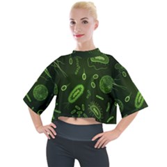 Bacteria-virus-seamless-pattern-inversion Mock Neck Tee by Simbadda