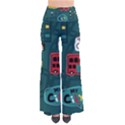 Seamless-pattern-hand-drawn-with-vehicles-buildings-road So Vintage Palazzo Pants View1