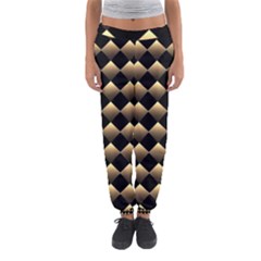 Golden-chess-board-background Women s Jogger Sweatpants by Simbadda