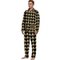 Golden-chess-board-background Men s Long Sleeve Velvet Pocket Pajamas Set View3