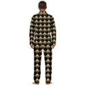 Golden-chess-board-background Men s Long Sleeve Velvet Pocket Pajamas Set View4