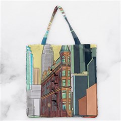 Building Urban Architecture Tower Grocery Tote Bag by Grandong