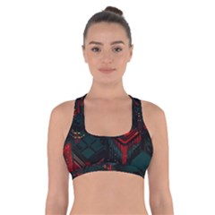 A Dark City Vector Cross Back Sports Bra by Proyonanggan