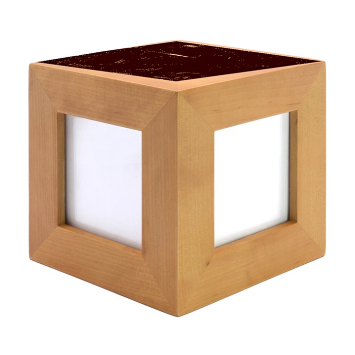 A Dark City Vector Wood Photo Frame Cube