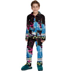 Sneakers Shoes Patterns Bright Kids  Long Sleeve Velvet Pajamas Set by Proyonanggan