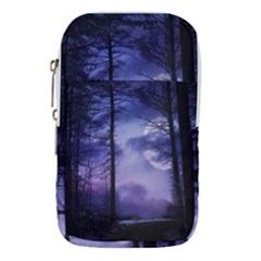 Moonlit A Forest At Night With A Full Moon Waist Pouch (small) by Proyonanggan