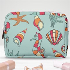 Seahorse Seashell Starfish Shell Make Up Pouch (medium) by Proyonanggan