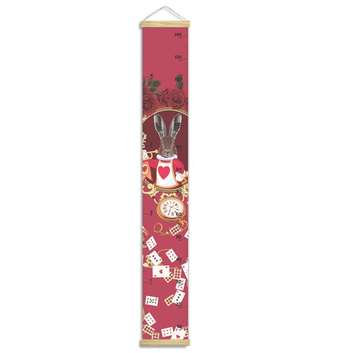 wonderland rabbit 2 Growth Chart Height Ruler For Wall