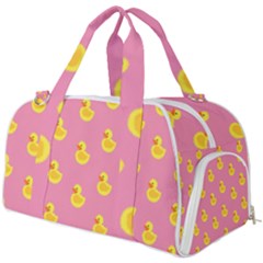 Rubber Duck Pattern Burner Gym Duffel Bag by Valentinaart