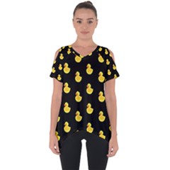 Rubber Duck Cut Out Side Drop Tee by Valentinaart