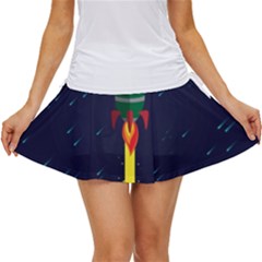 Rocket Halftone Astrology Astronaut Women s Skort by Bangk1t