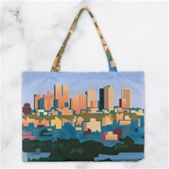 City Buildings Urban Dawn Medium Tote Bag by Bangk1t