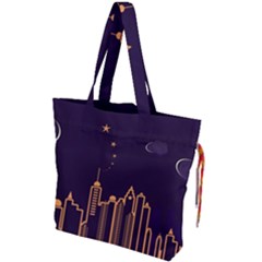 Skyscraper Town Urban Towers Drawstring Tote Bag by Bangk1t