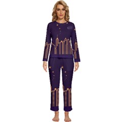 Skyscraper Town Urban Towers Womens  Long Sleeve Lightweight Pajamas Set by Bangk1t