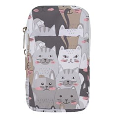 Cute Cats Seamless Pattern Waist Pouch (small) by Bangk1t