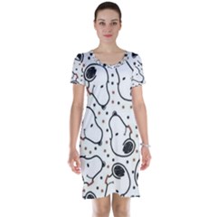 Dog Pattern Short Sleeve Nightdress by Bangk1t