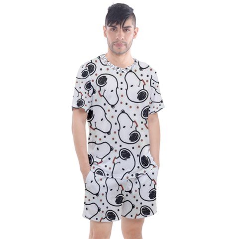 Dog Pattern Men s Mesh Tee And Shorts Set by Bangk1t