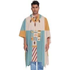 Nautical Elements Collection Men s Hooded Rain Ponchos by Bangk1t