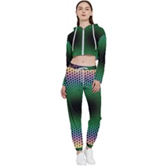 Abstract Patterns Cropped Zip Up Lounge Set by Bangk1t