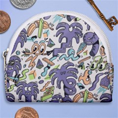 Purple Orange Green Blue Cartoon Horseshoe Style Canvas Pouch by Bangk1t